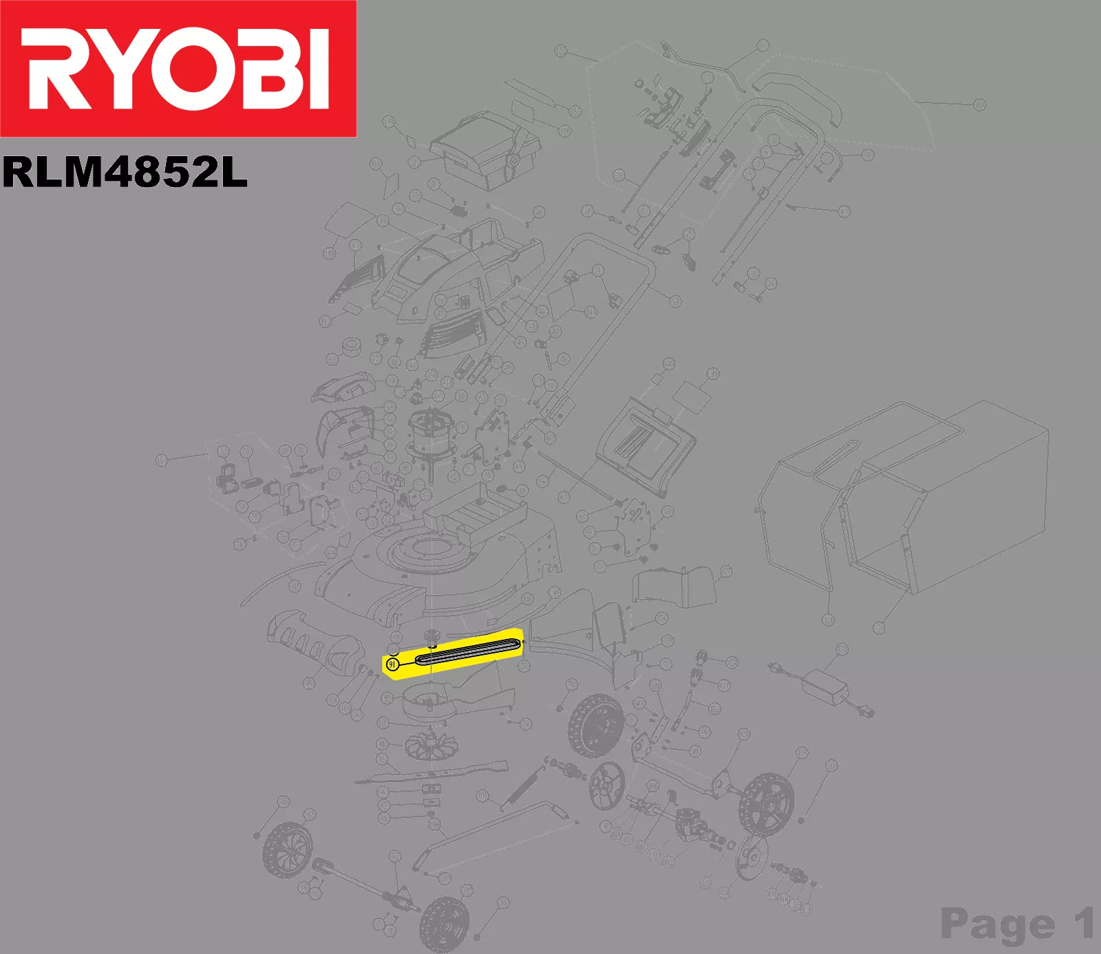 courroie de transmission réf. 5131026988 Ryobi